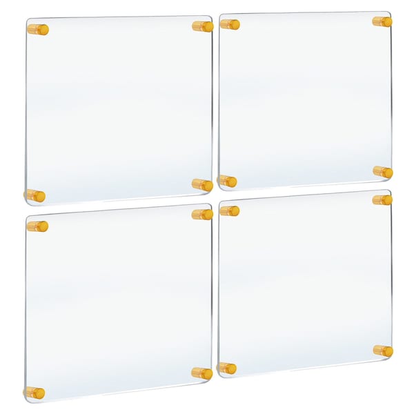 Gallery Wall Set of Four Floating Frames with Stand Off Caps: Overall Frame Size: 20in. x 20in.